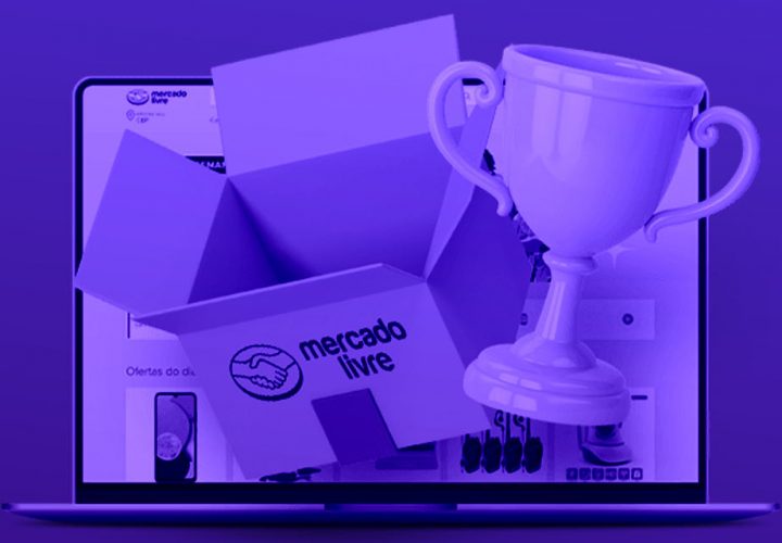 Troféu para caixa do Mercado Livre